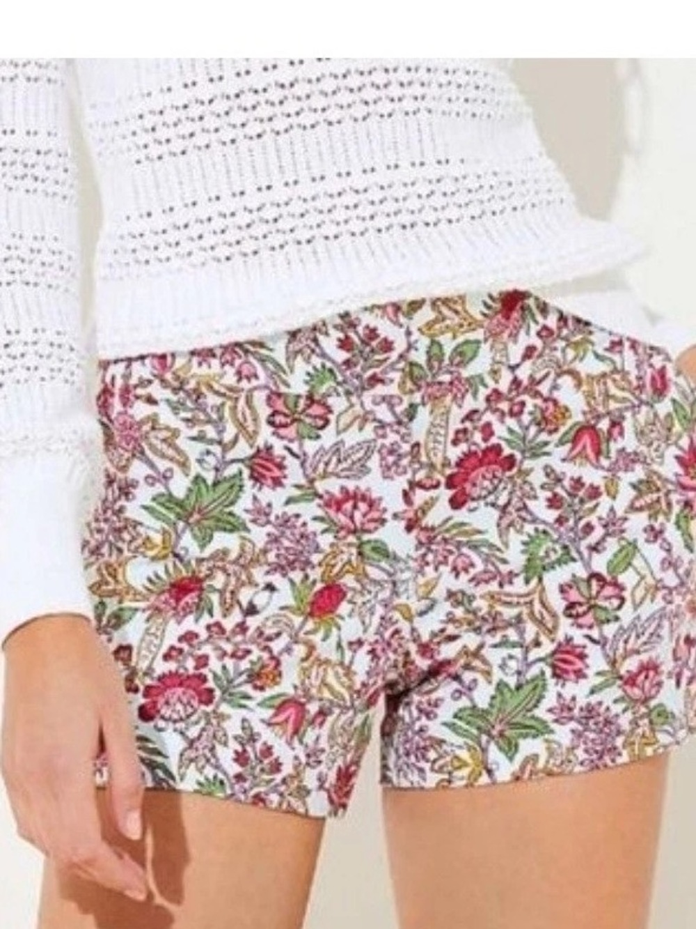 Loft Riviera Floral Robin’s Egg Blue Short